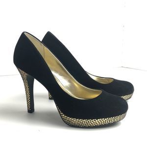 Style & Co. Black Velvet Platform Pumps Size 8